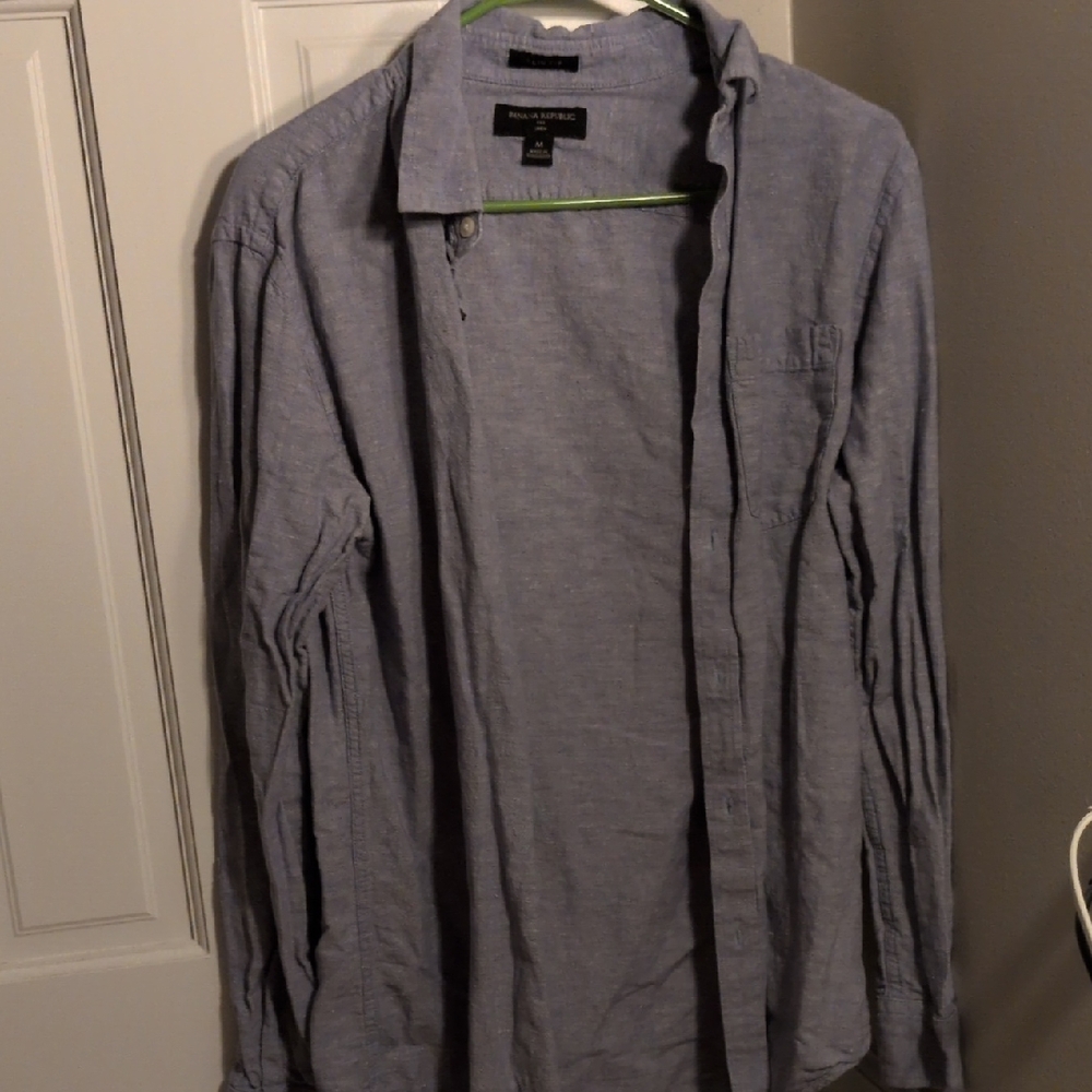 Banana Republic Light Blue Linen Shirt